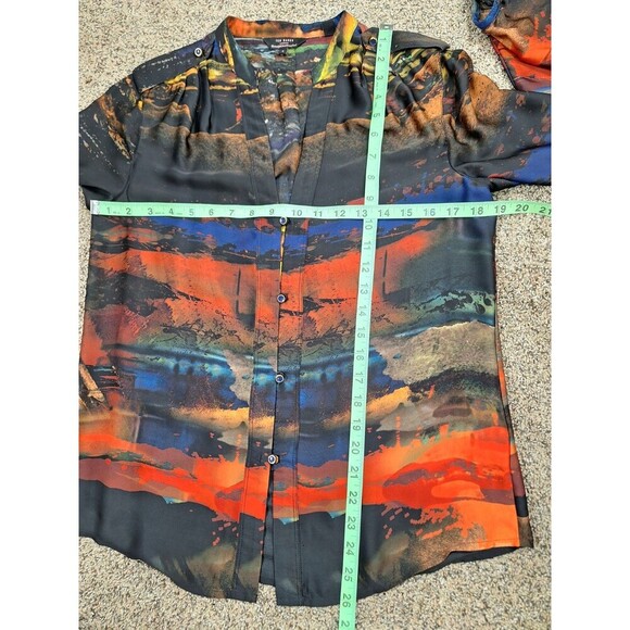 Ted Baker Pennii Artistic Palette Print Blouse Women's Ted Size 3 - Picture 8 of 9